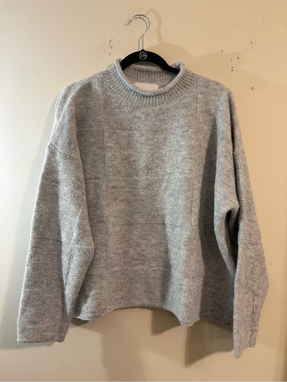 Neutral Ground Crewneck Sweater women’s grey mock turtleneck oversized